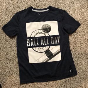 BOYS NAVY BLUE BASKETBALL TEE
